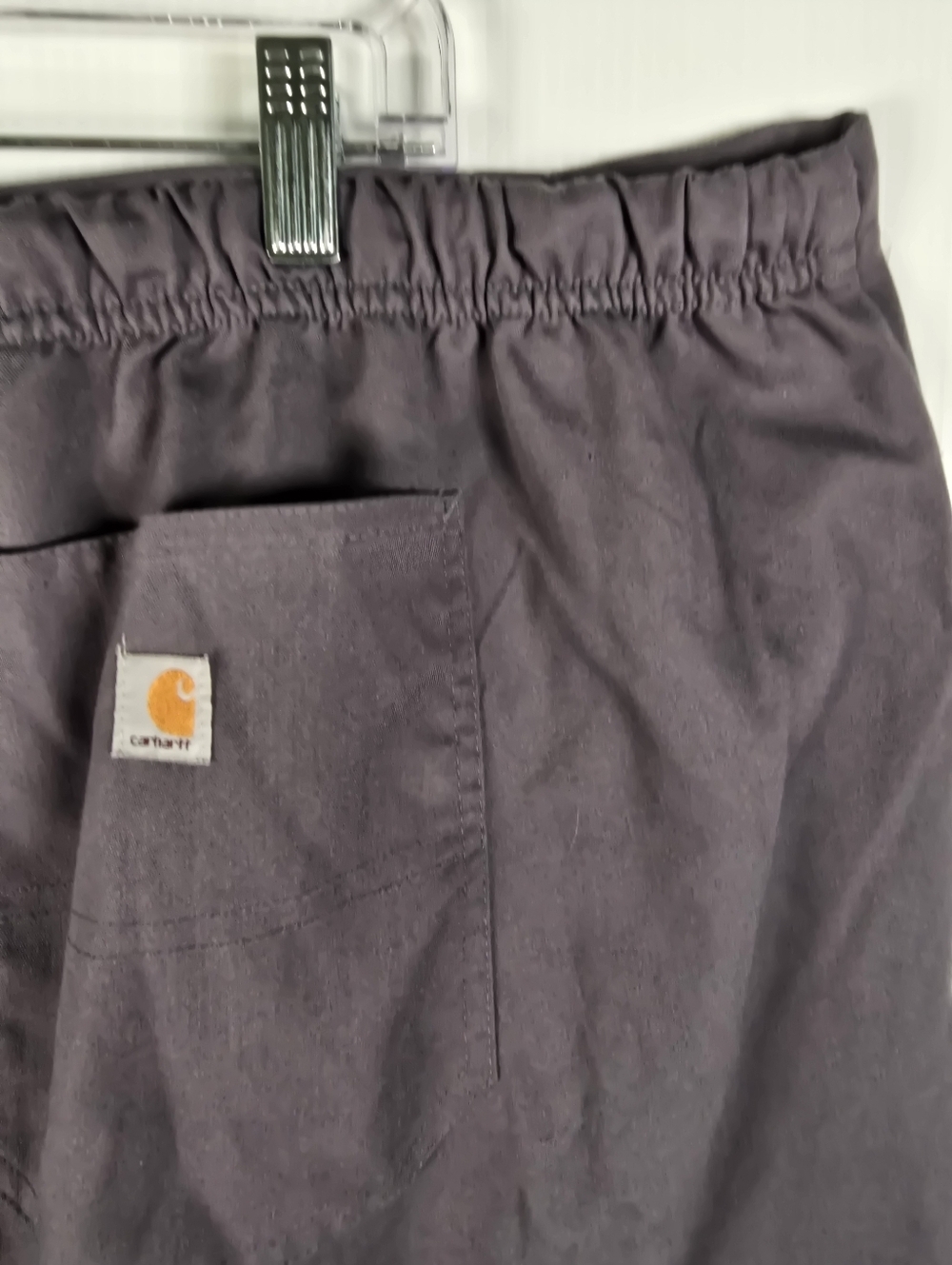 Carhartt Women's Dark Grey Scrubs Baggy Pants Pocket Gray Drawstring Size 3X - Picture 9 of 12